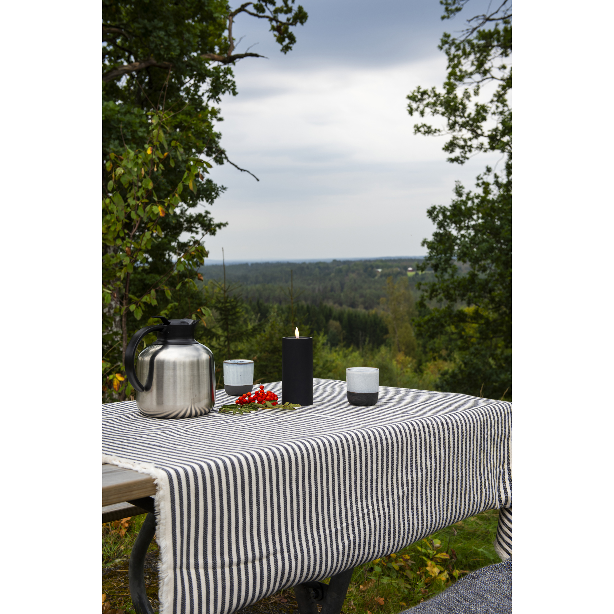 Blockljus LED svart 15cm Svart
