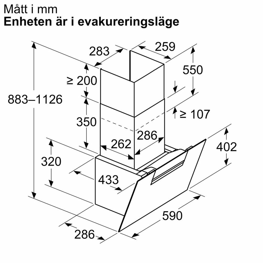 Vägghängd Fläkt Siemens iQ300 LC67KFN60