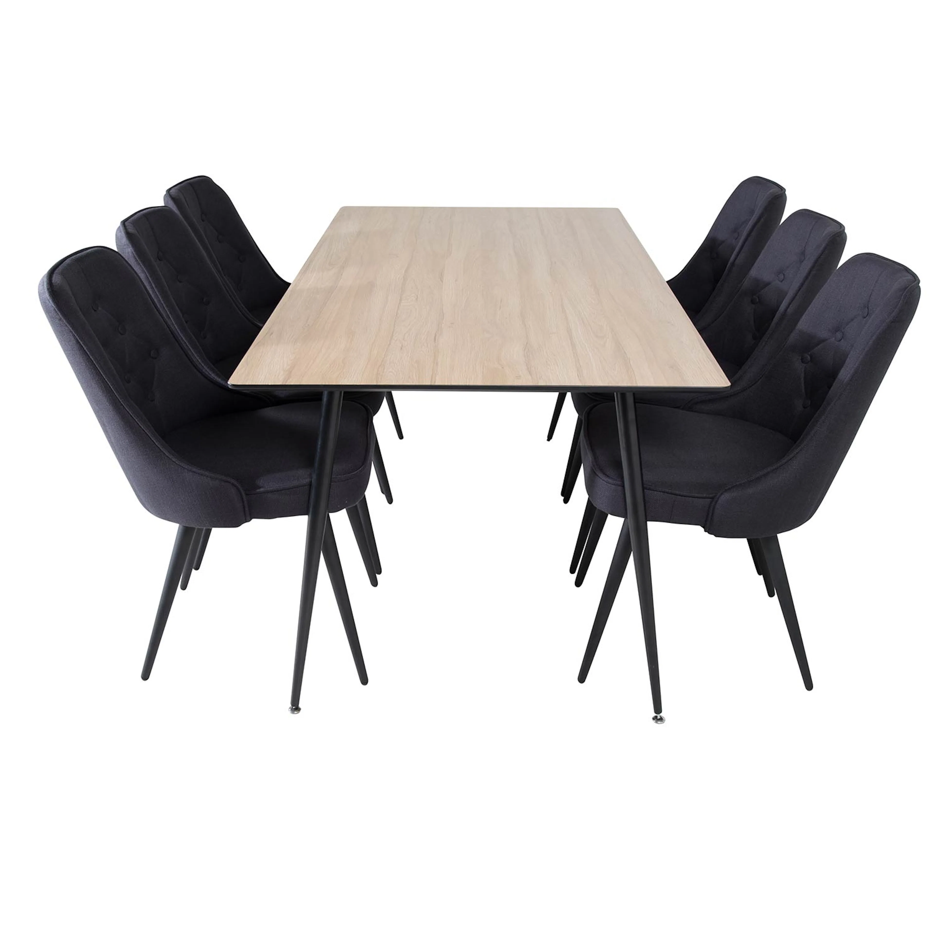 Matgrupp Venture Home Silvia med 6 Vera Stolar Polyestertyg