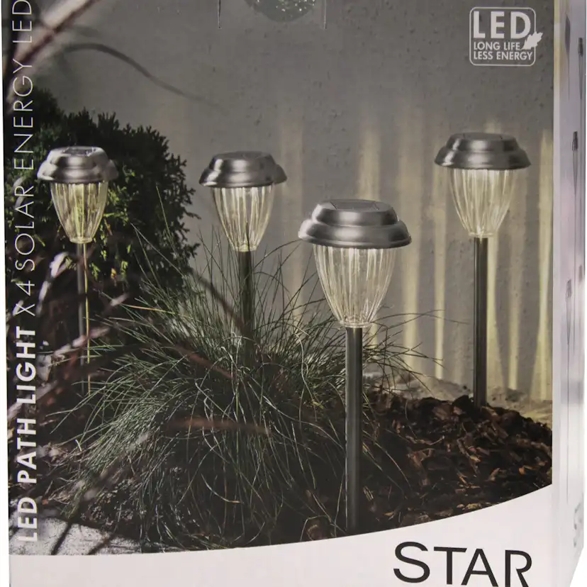Solcellspollare Star Trading Palma LED Utebelysning med Sensor 4-pack