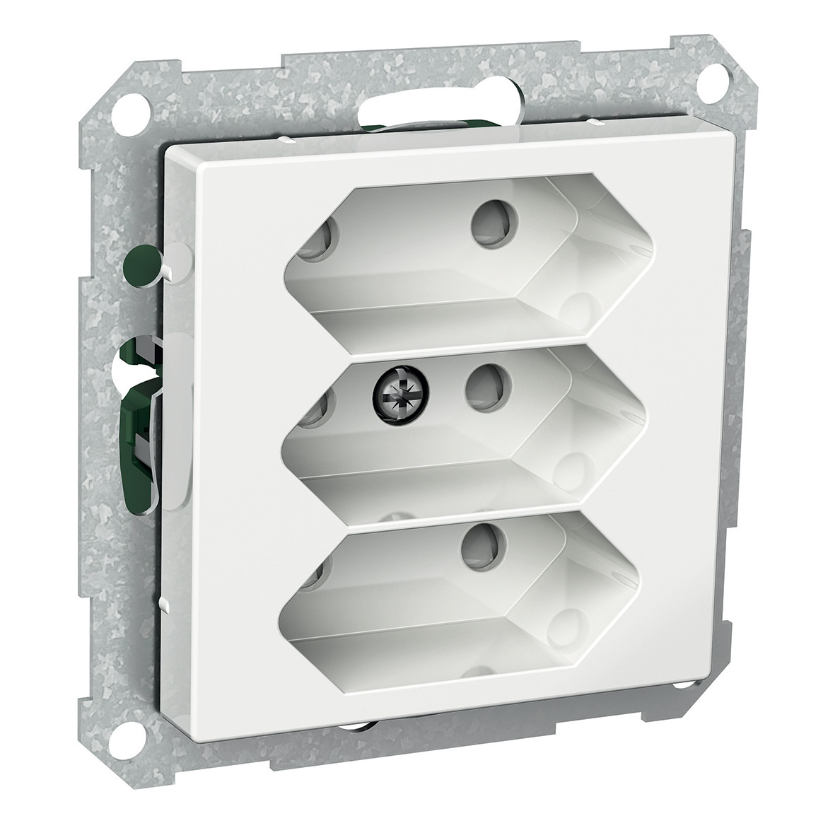 Vägguttag Schneider Electric Exxact 3-vägs klass II