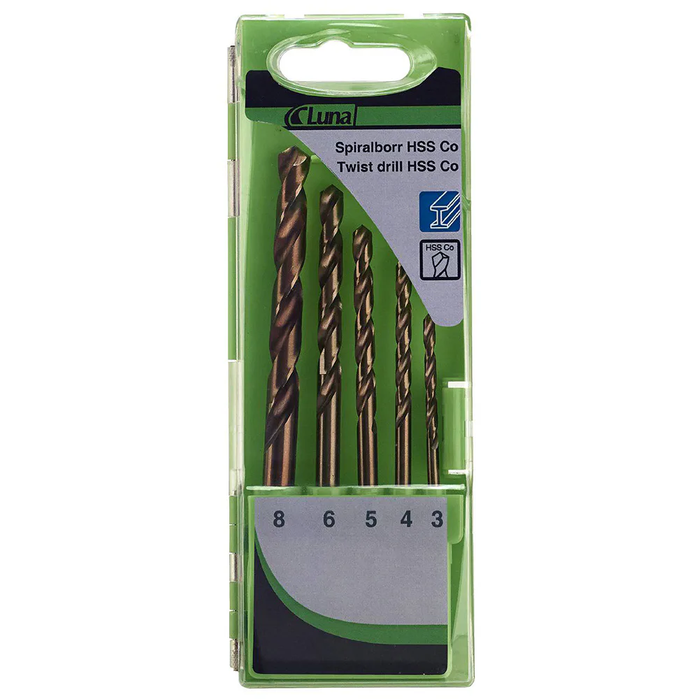 Spiralborrsats Luna Tools I Kobolt