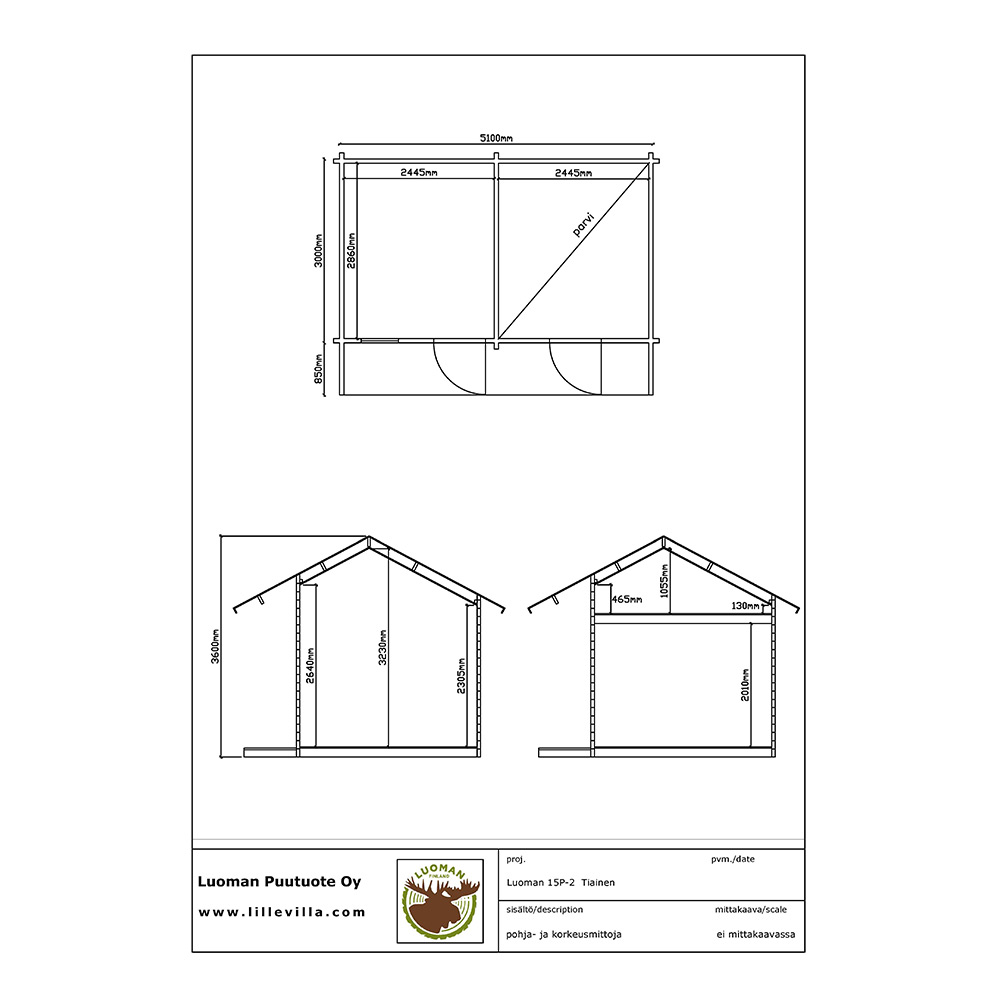 Stuga Luoman Lillevilla Tiainen 15,3 m2