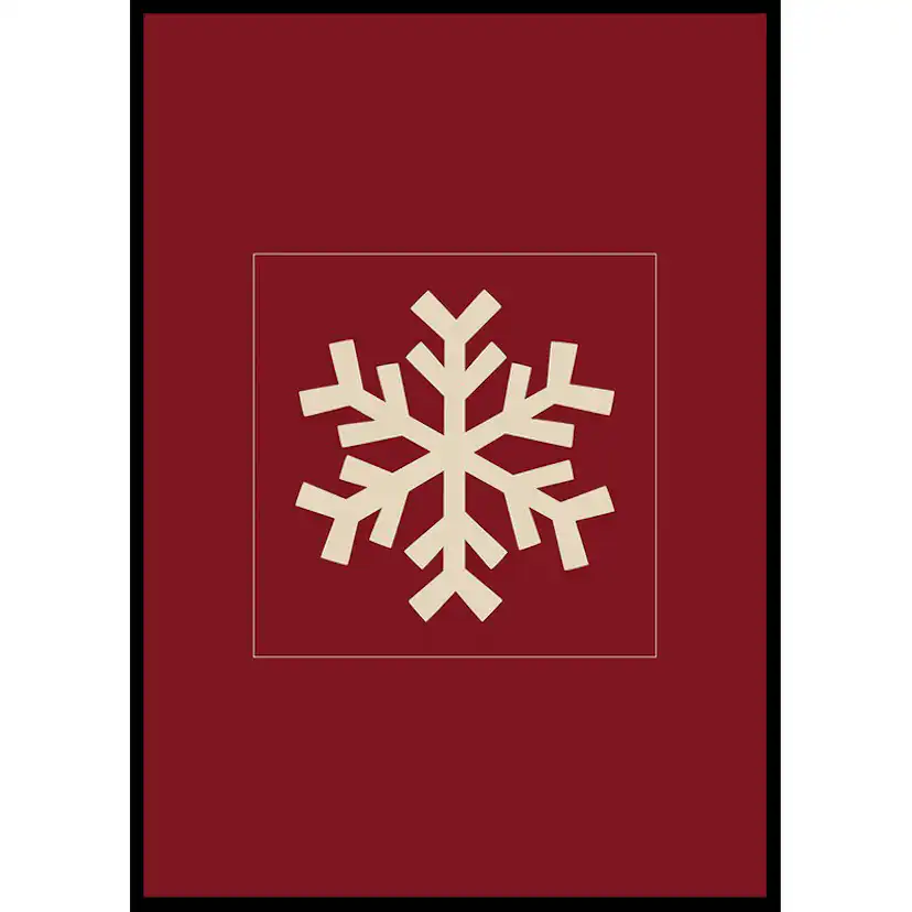 Poster Gallerix Snowflake R&W