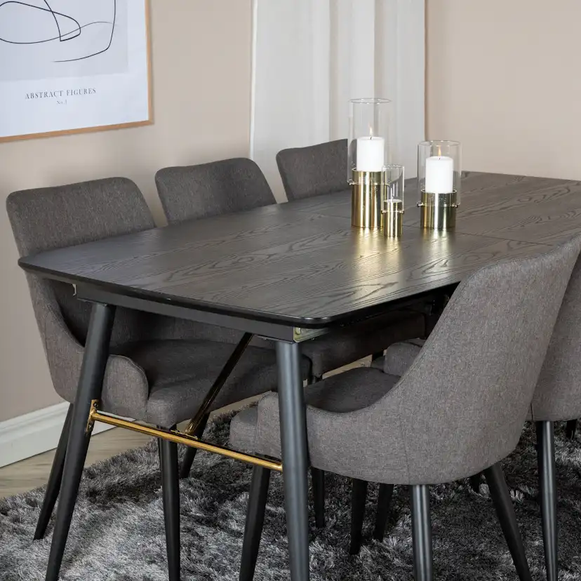 Matgrupp Venture Home Guld med 6 Plake Stolar