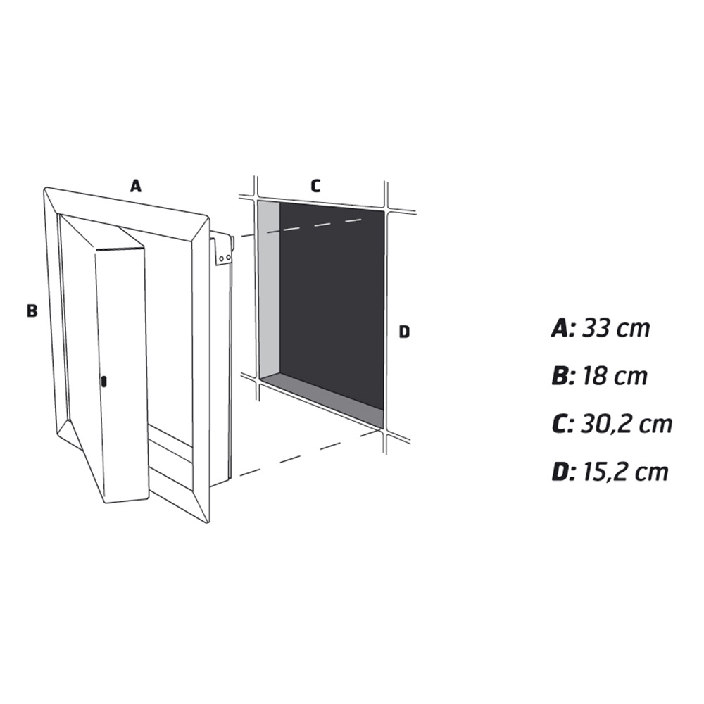 Inspektionslucka Tebo 150x300 mm