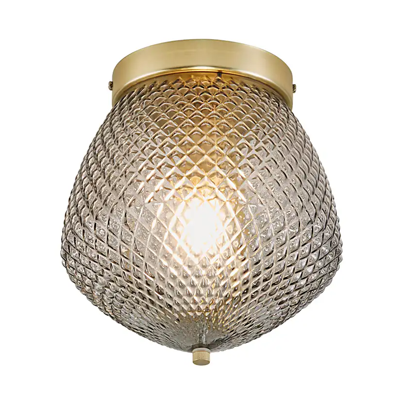 Takplafond Nordlux Orbiform Mässing & Rökfärgad Glas med Dimbar Funktion