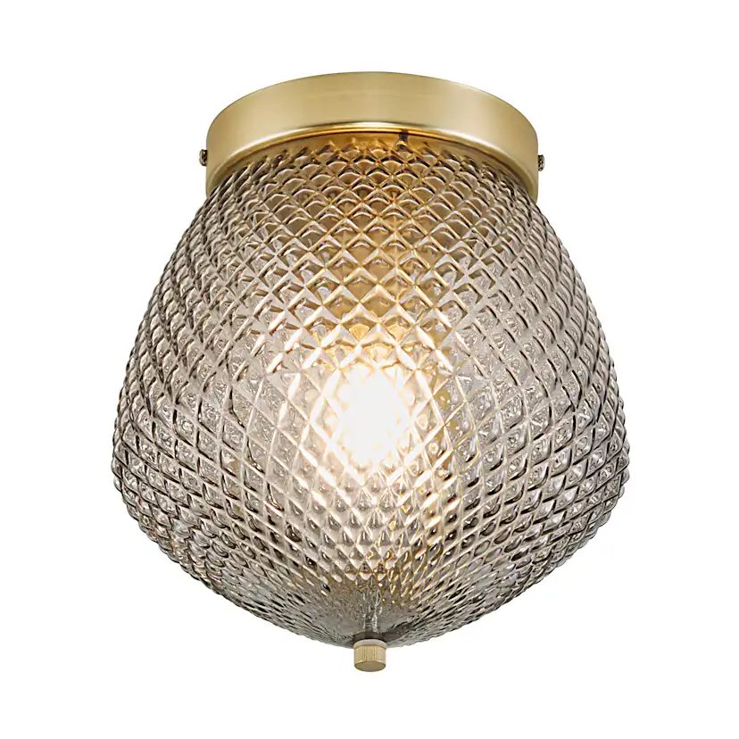Takplafond Nordlux Orbiform Mässing & Rökfärgad Glas med Dimbar Funktion