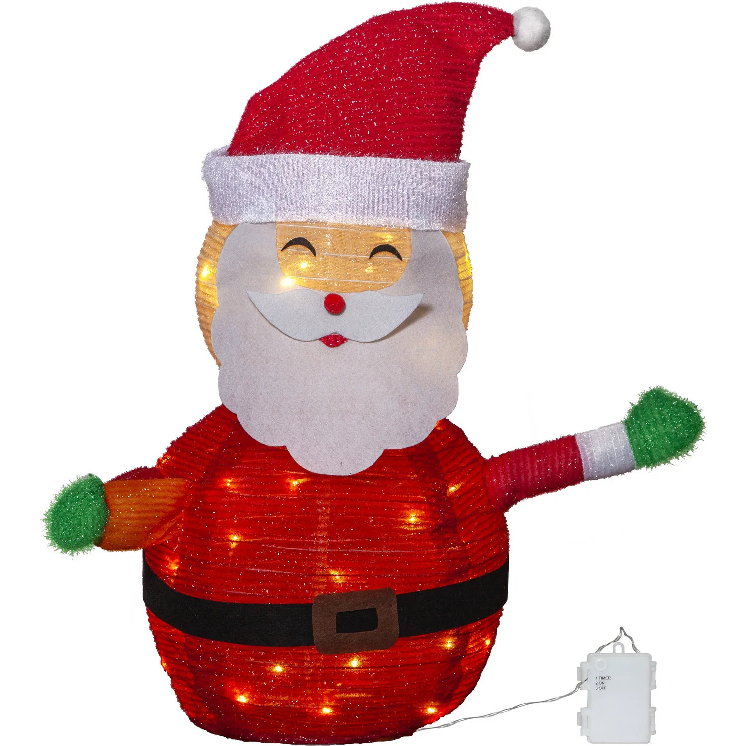 Dekorationsfigur Star Trading Tecid Santa 70 cm