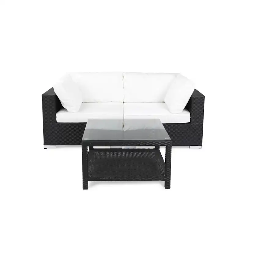 Loungegrupp Comfort Garden Bahamas 2-sits med Bord med Hylla Utomhus