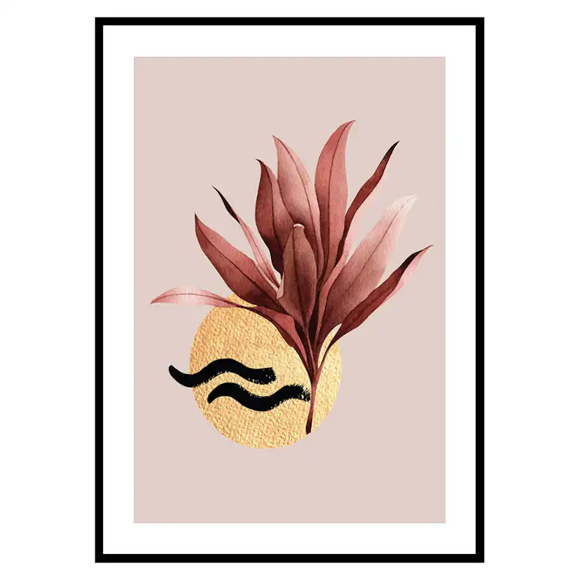 Poster Gallerix Abstract Leaves No1