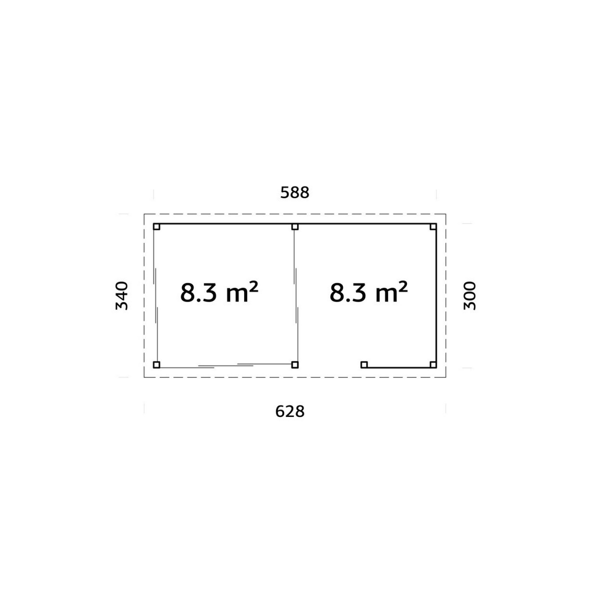 Uterum Palmako Lenna 16,6 m2 Set 408 Slide