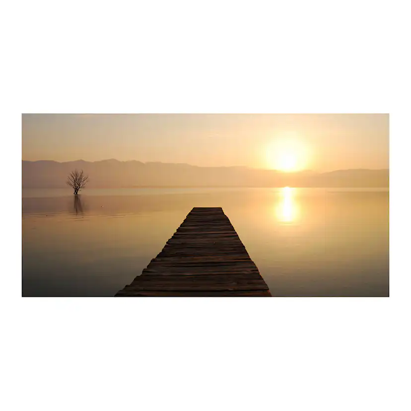 Fototapet XXL Arkiio jetty, lake, sunset 550x270 cm
