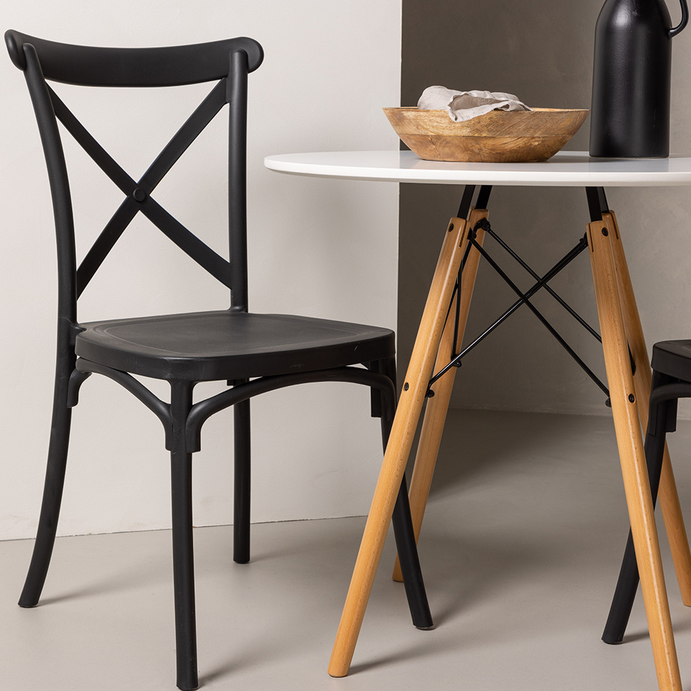 Matgrupp Venture Home Danburi Ø 60 cm med 2 Crosett Stolar