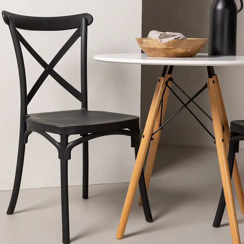 Matgrupp Venture Home Danburi Ø 60 cm med 2 Crosett Stolar