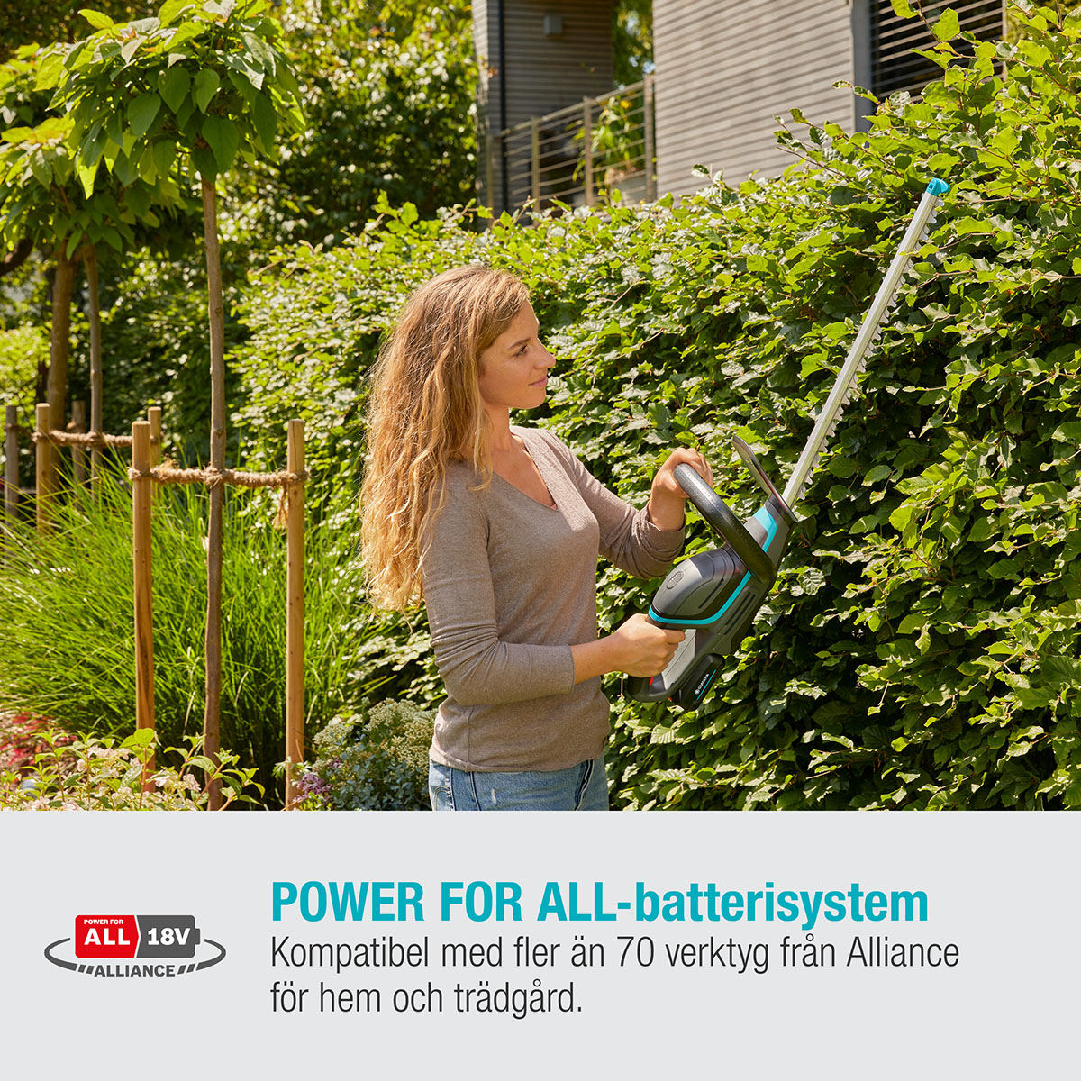 Häcksax Gardena ComfortCut 60/18V P4A Komplett (2,5Ah batteri + standardladdare)