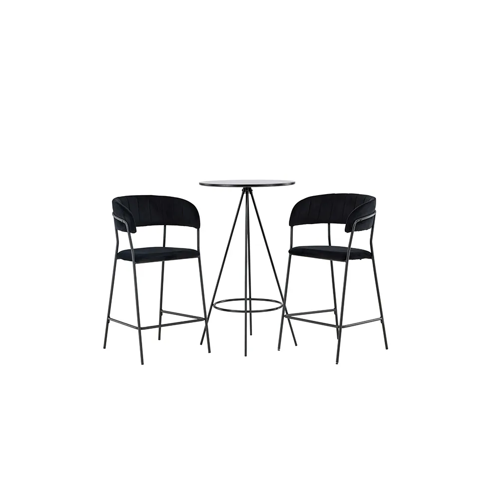 Matgrupp Venture Home Bistro Ø60 cm med 2 st Lui stolar