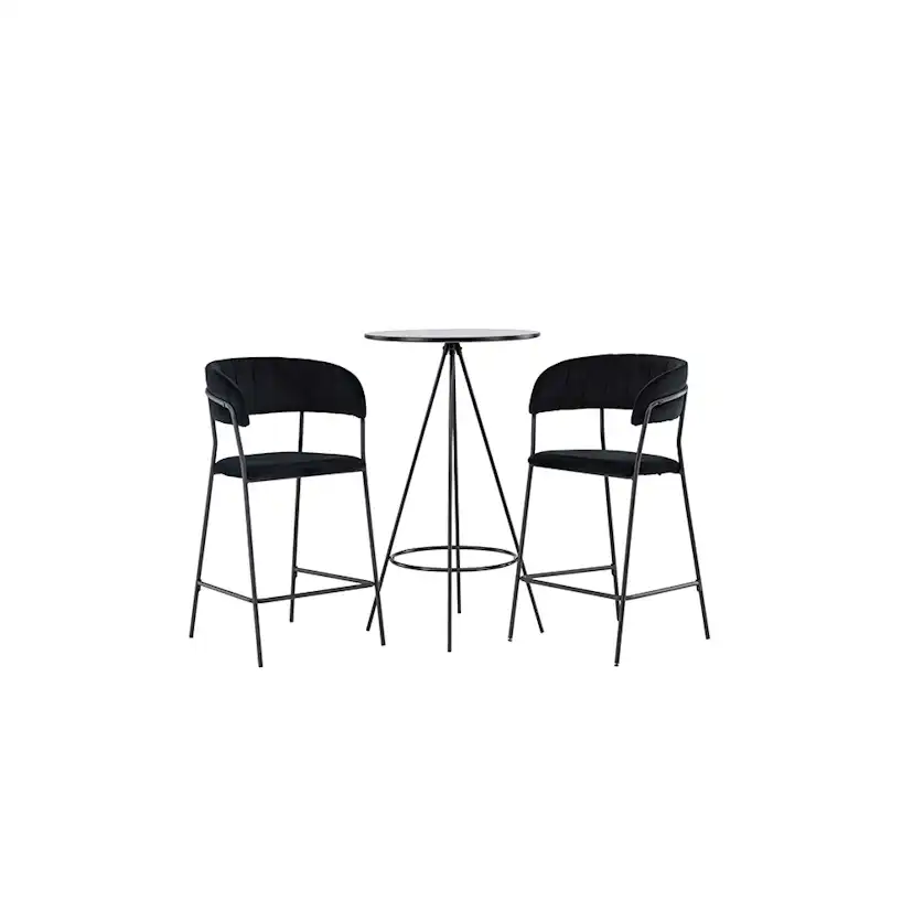 Matgrupp Venture Home Bistro Ø60 cm med 2 st Lui stolar