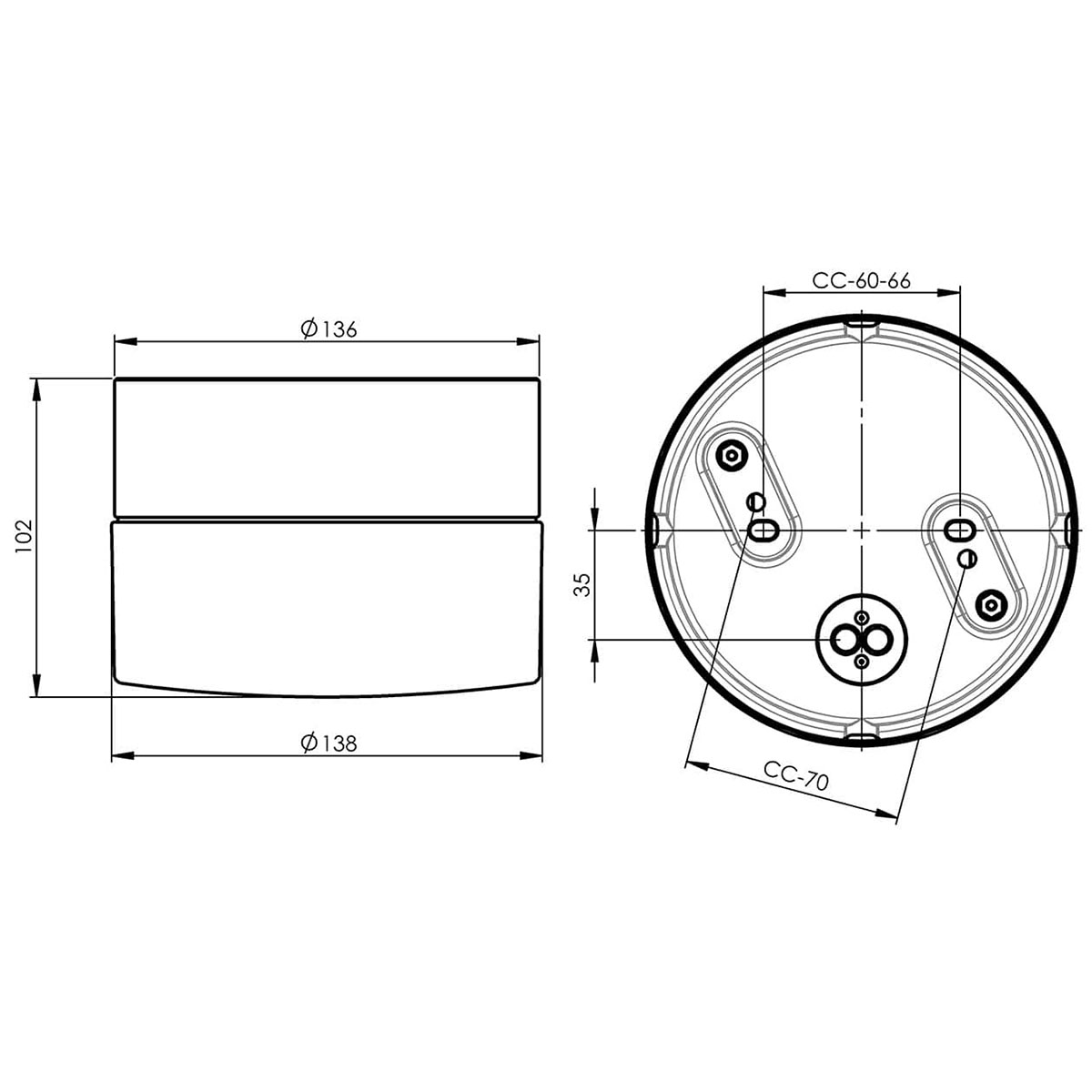 Vägg-/Taklampa Ifö Electric Opus 140/100 IP44 Gx53