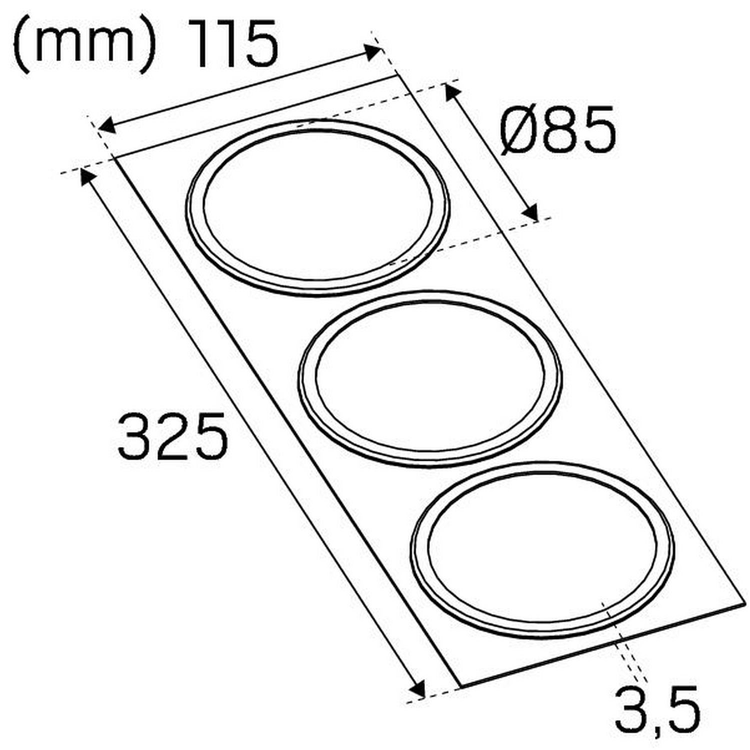 Dekorram Hide-a-lite I/II Ø85 Vit