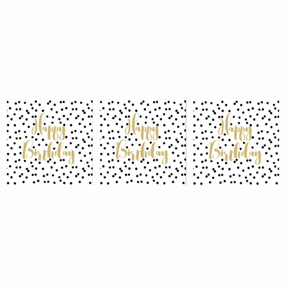 Servett Paperproducts Design Birthday Confetti 33x33 cm 3 st 20-pack