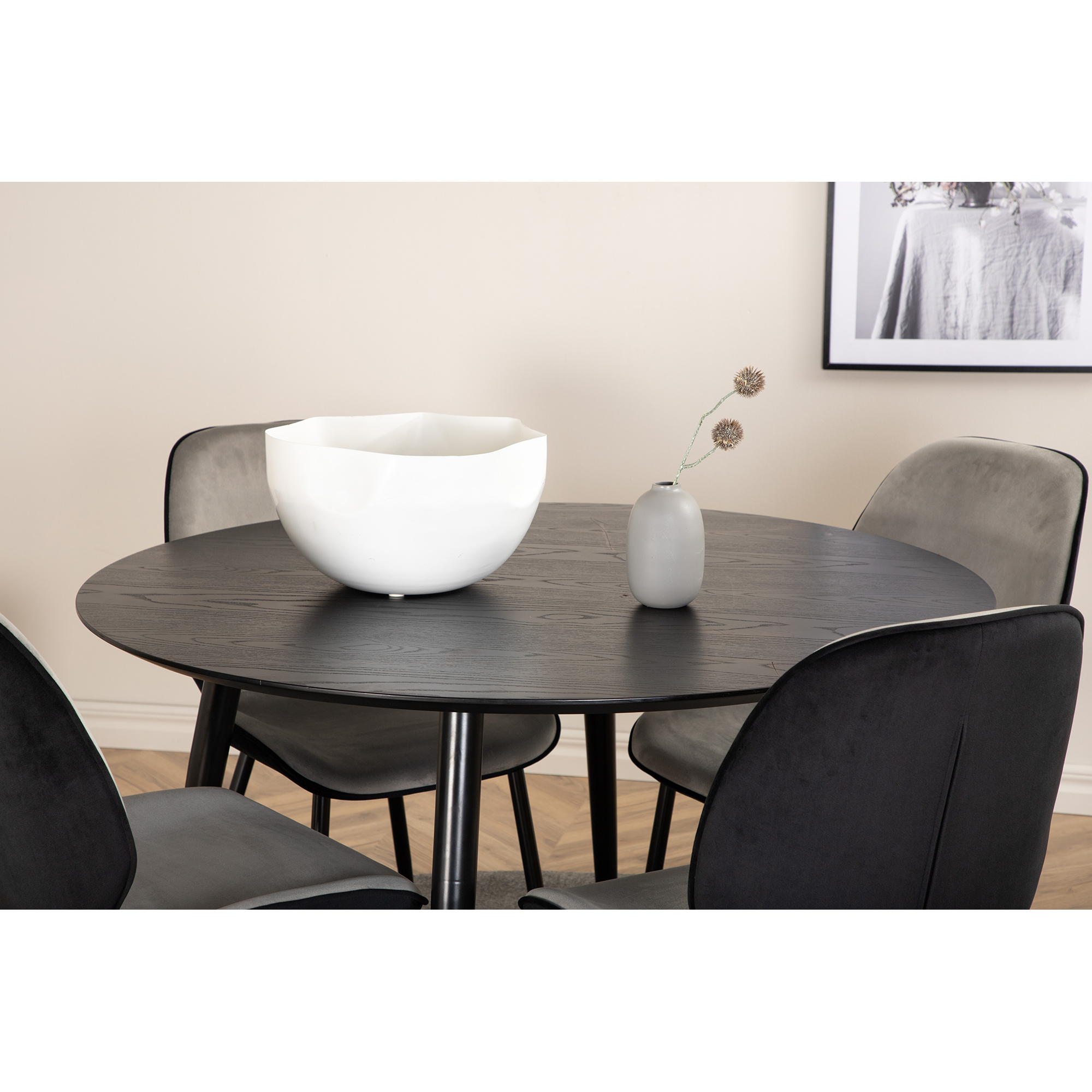 Matgrupp Venture Home Dipp Ø115 cm med 4 Emma Stolar
