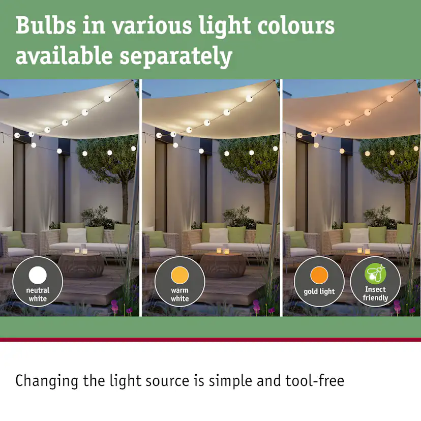 Ljusslinga LED Paulmann Naima Fairy Lights Plug & Shine IP67 24V