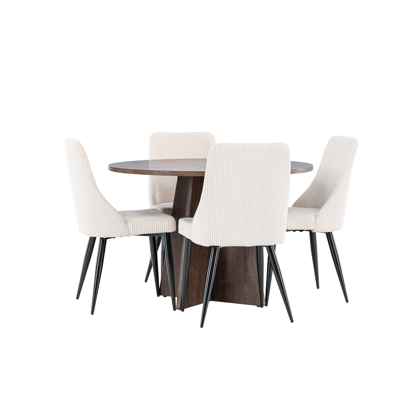 Matgrupp Venture Home Bootcut Ø110 med 4 st Leone Stolar