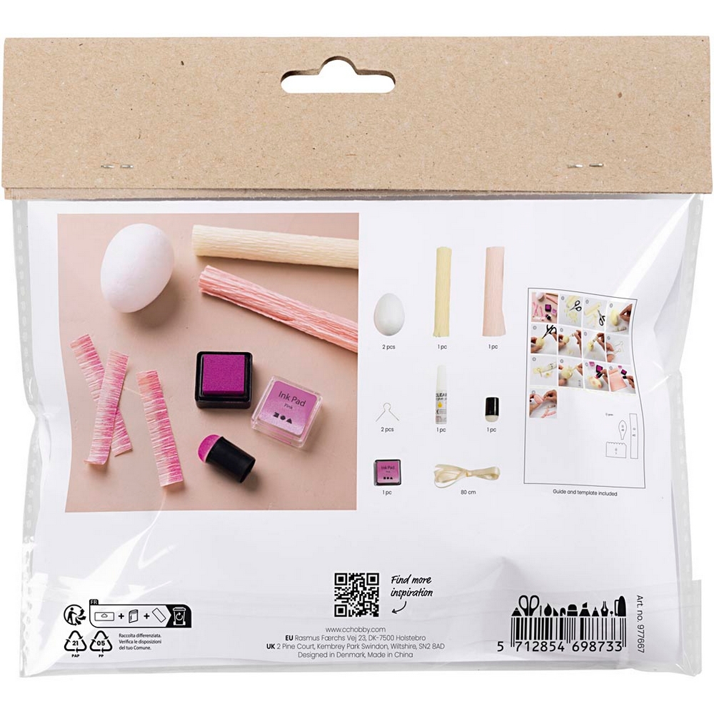 DIY-kit Creativ Company Kräppapper Ägg