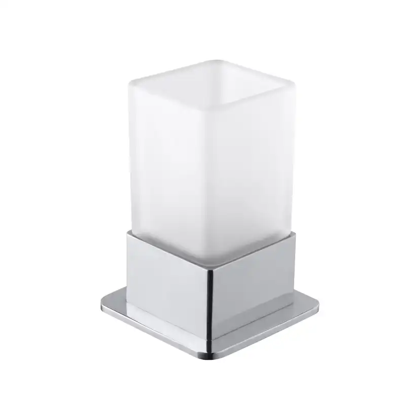 Tandborstglas Bemeta Fristående Krom/Glas