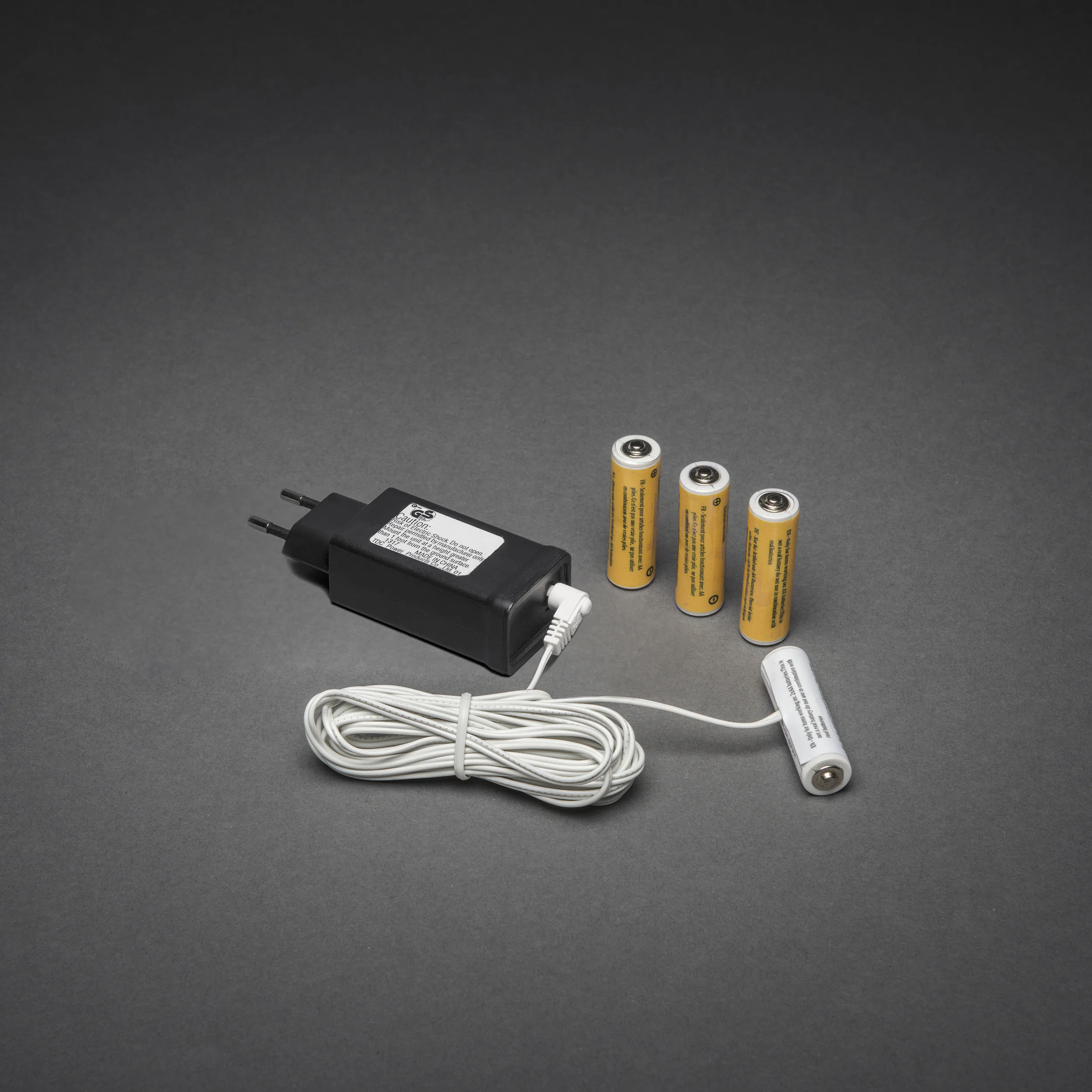 Batteriadapter Gnosjö Konstsmide Tillbehör Belysning AAx4 IP20 Vit