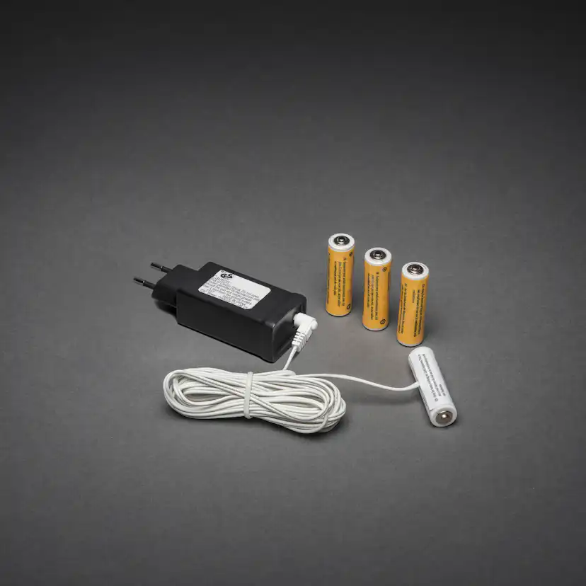 Batteriadapter Gnosjö Konstsmide Tillbehör Belysning AAx4 IP20 Vit