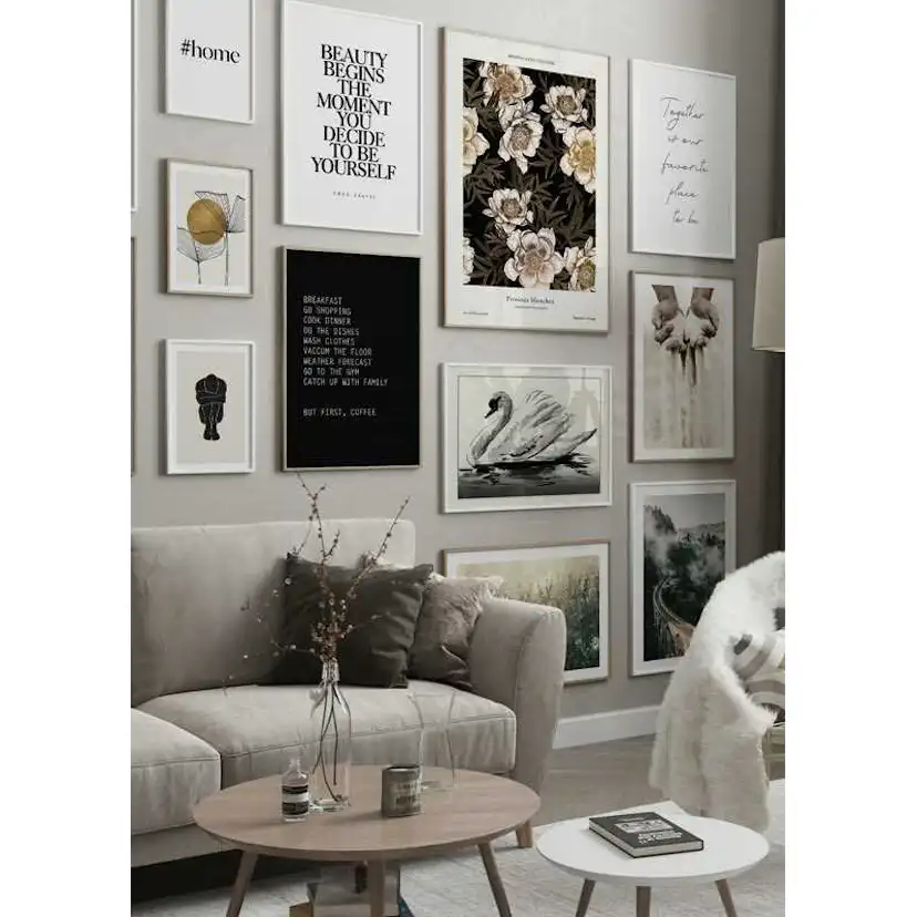 Poster Gallerix Pivoines Blanches