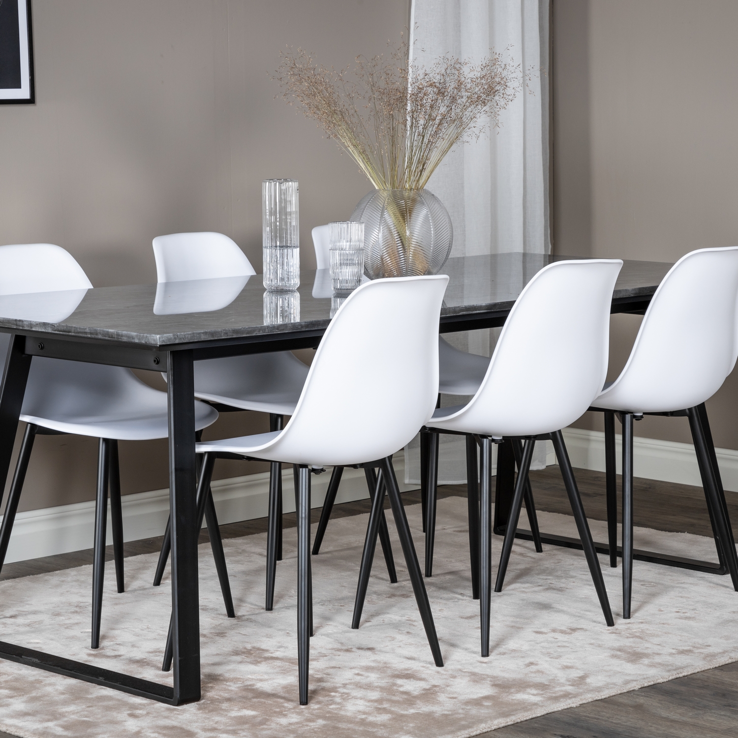 Matgrupp Venture Home Estelle med 6 Pop Stolar