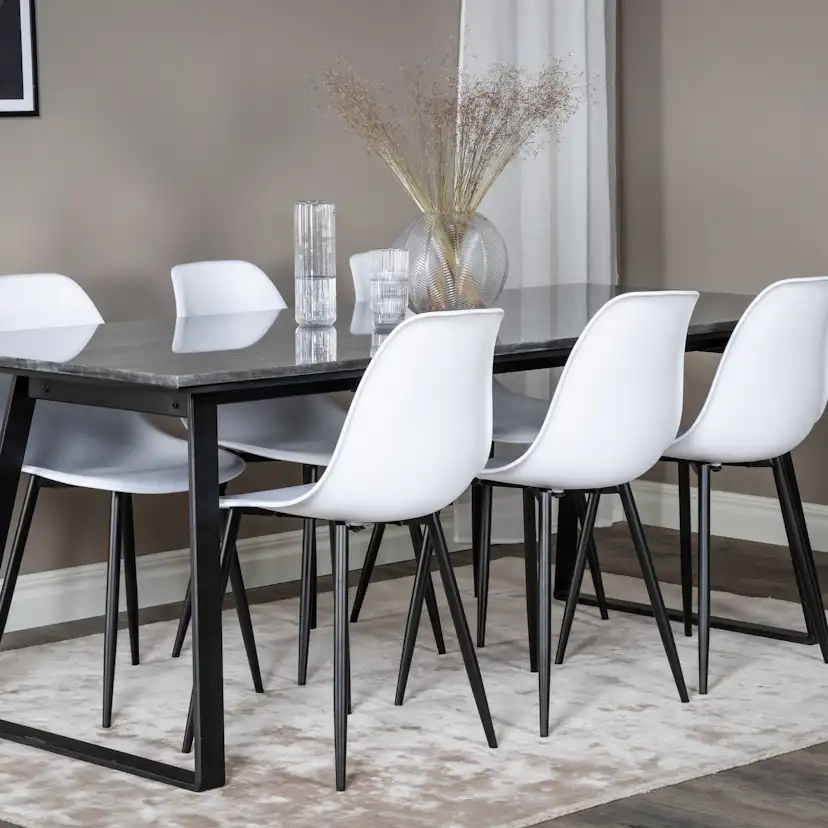 Matgrupp Venture Home Estelle med 6 Pop Stolar