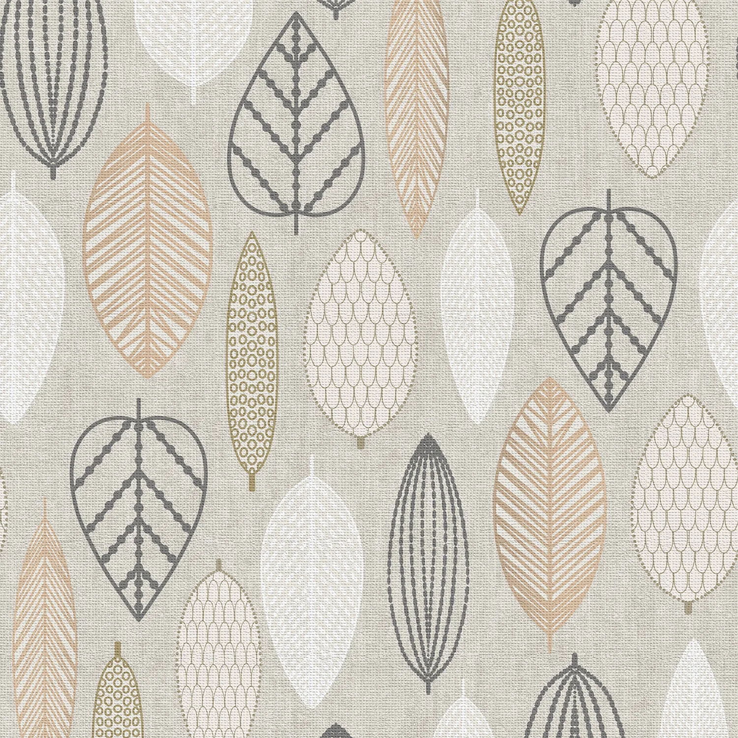 Tapet Superfresco Easy Scandi Blad Koppar