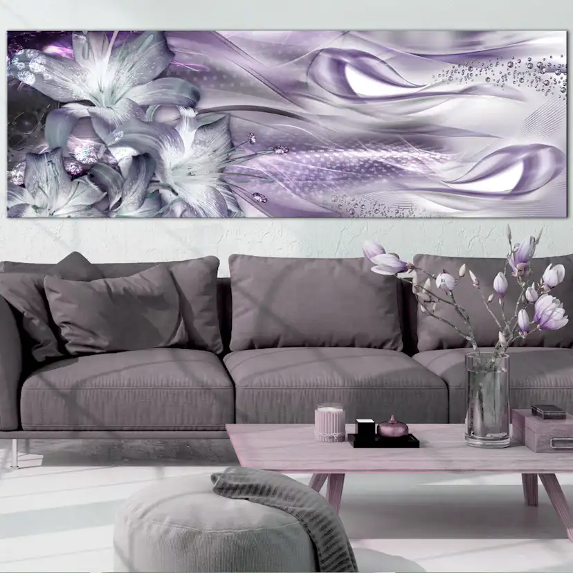 Tavla Arkiio Lilies And Waves Pale Violet