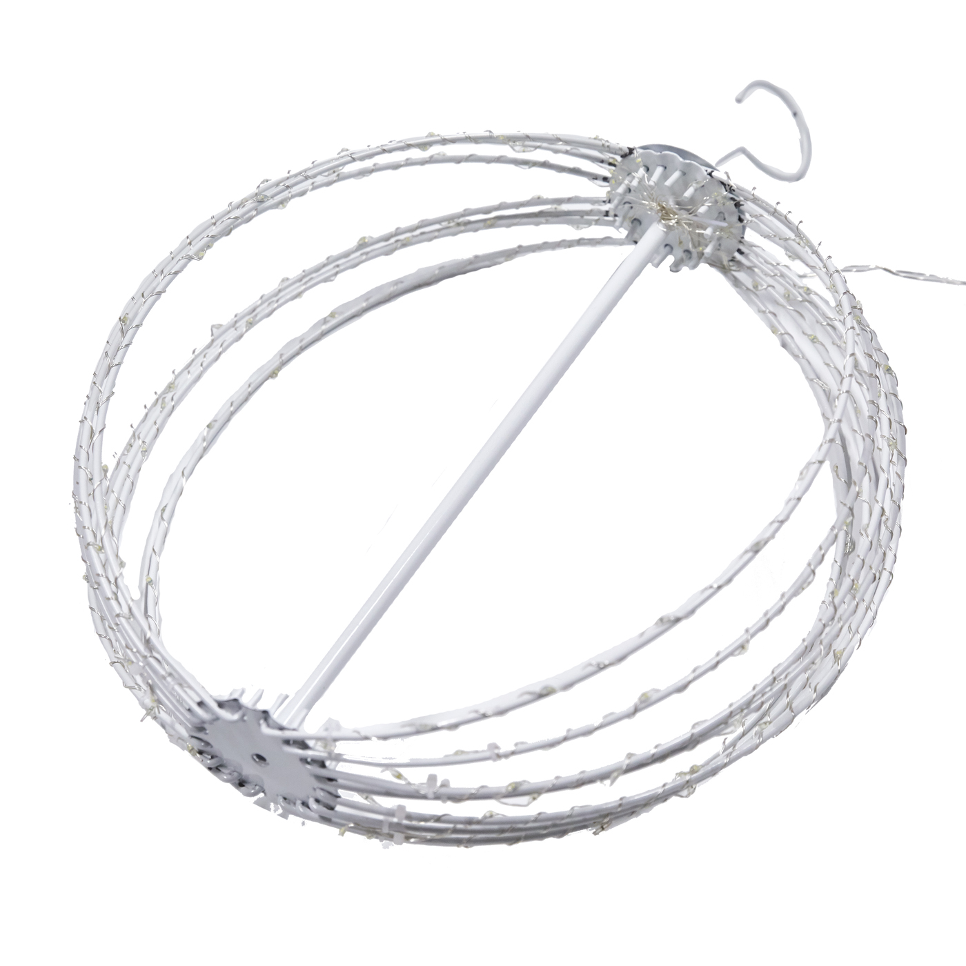 Metallkula vit, 192 LED-lampor Ø30 cm, 230V Vit, ⌀ 30 cm