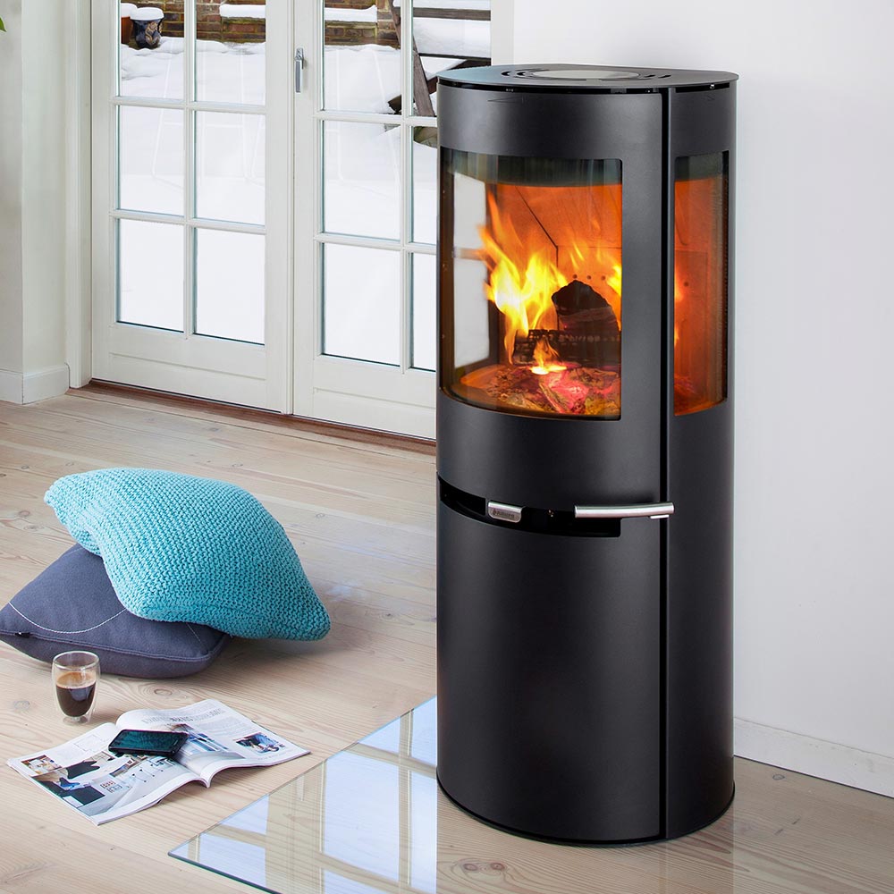 Braskamin Aduro 9.5 Fristående med Sidoglas 9kW