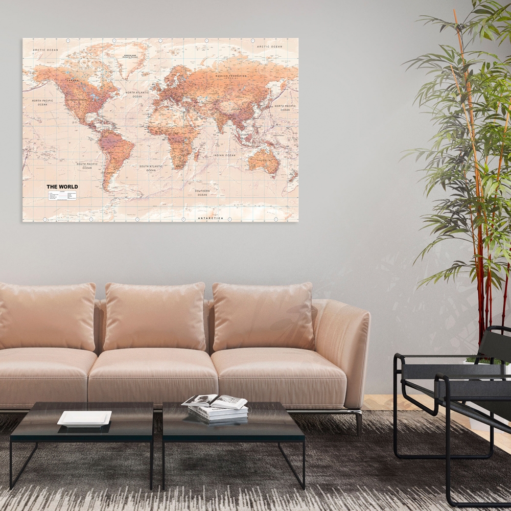 Tavla Arkiio World Map Orange World