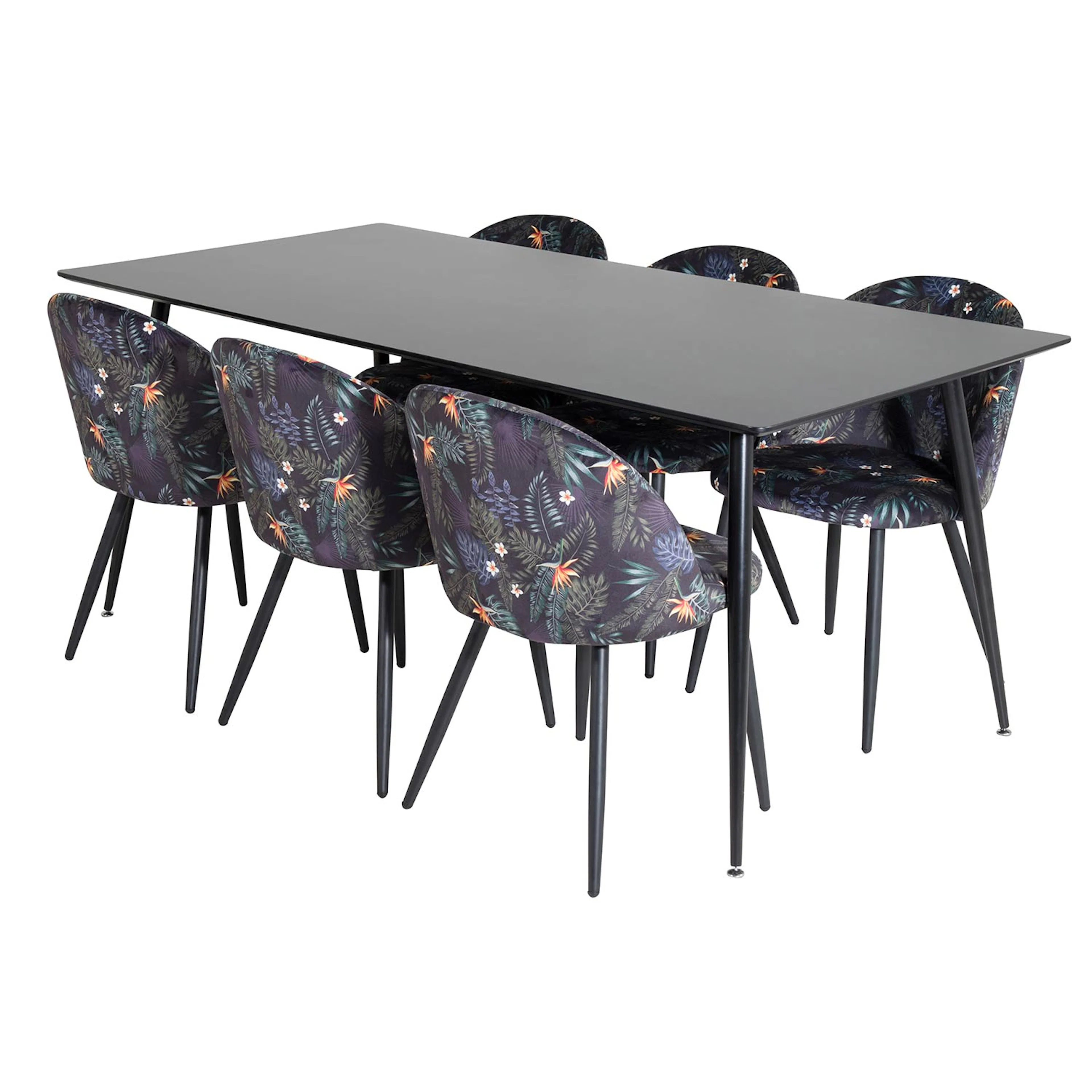 Matgrupp Venture Home Silvia med 6 Valentina Stolar Polyestertyg