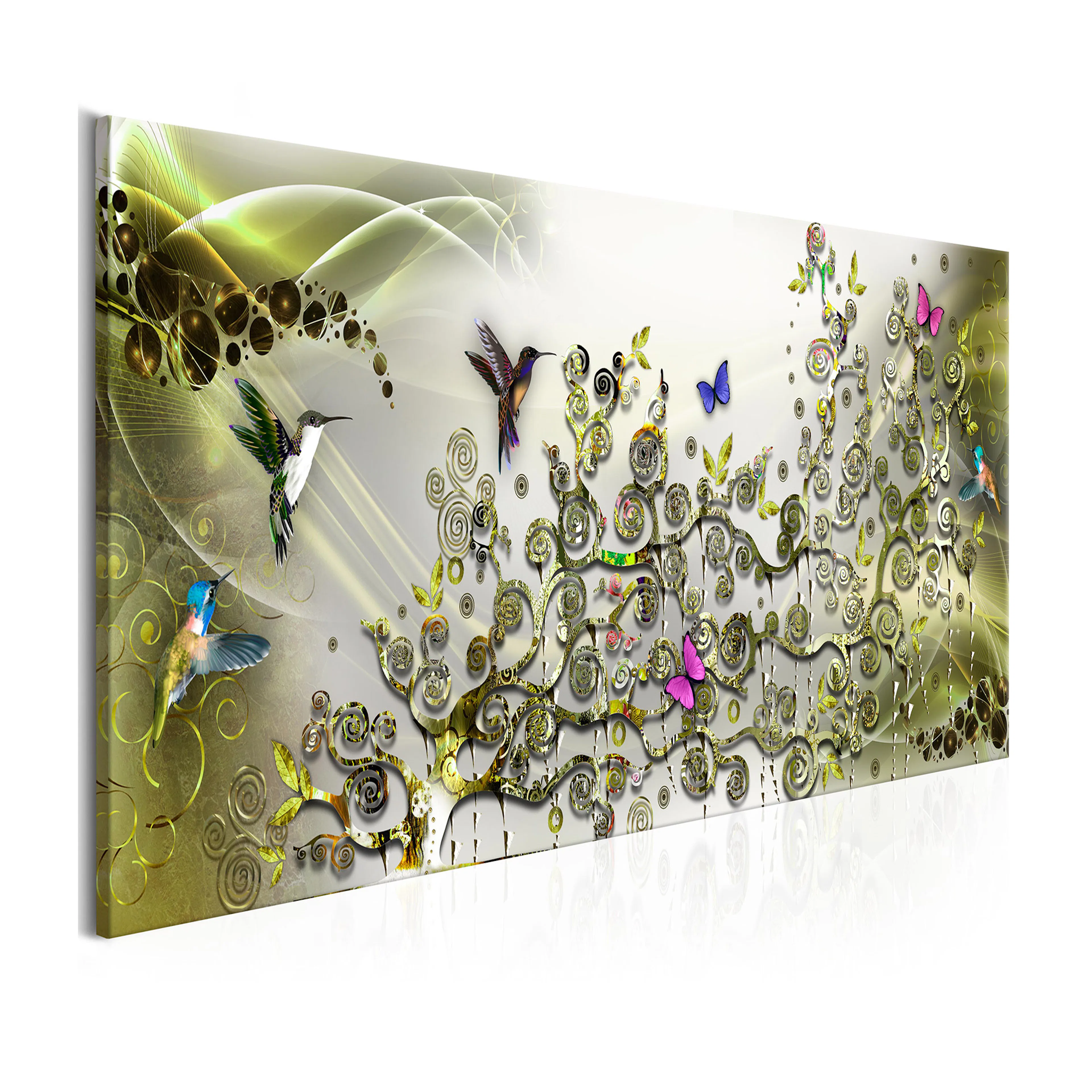 Tavla Arkiio Hummingbirds Dance Green