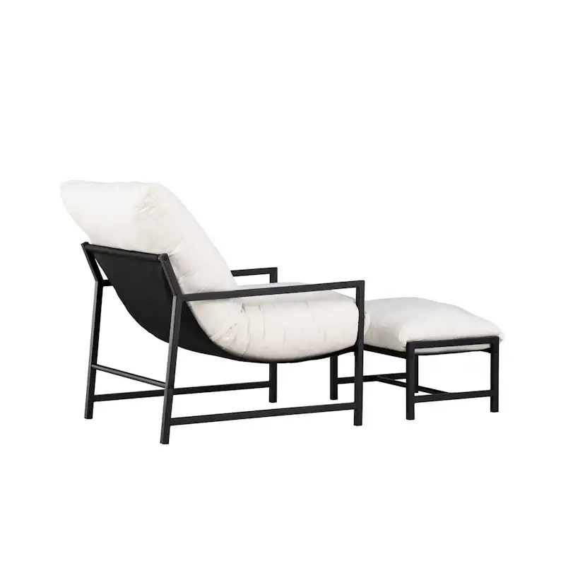 Corso Lounge Chair - Black / Beige Svart