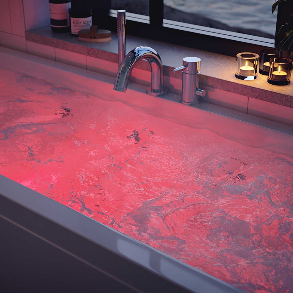 Massagesystem 2 + Underhållsvärmare 3,0kW + Led-belysning