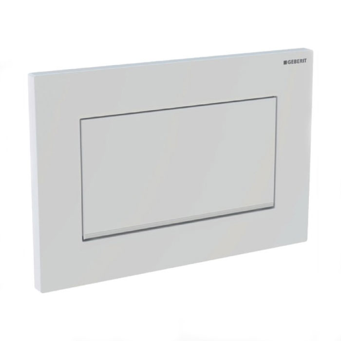 Spolknapp Geberit Sigma 30 vit/blankkrom enkelspolning Enkelspolning, Vit/Blank Krom