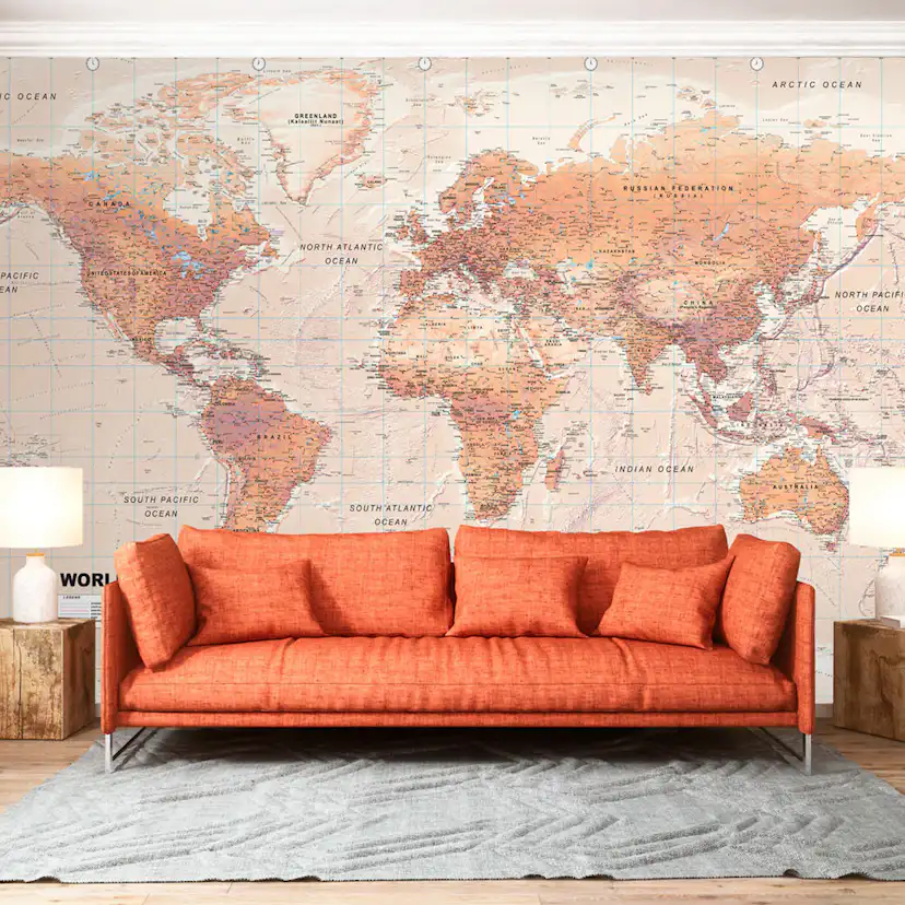 Fototapet Arkiio Självhäftande Orange World