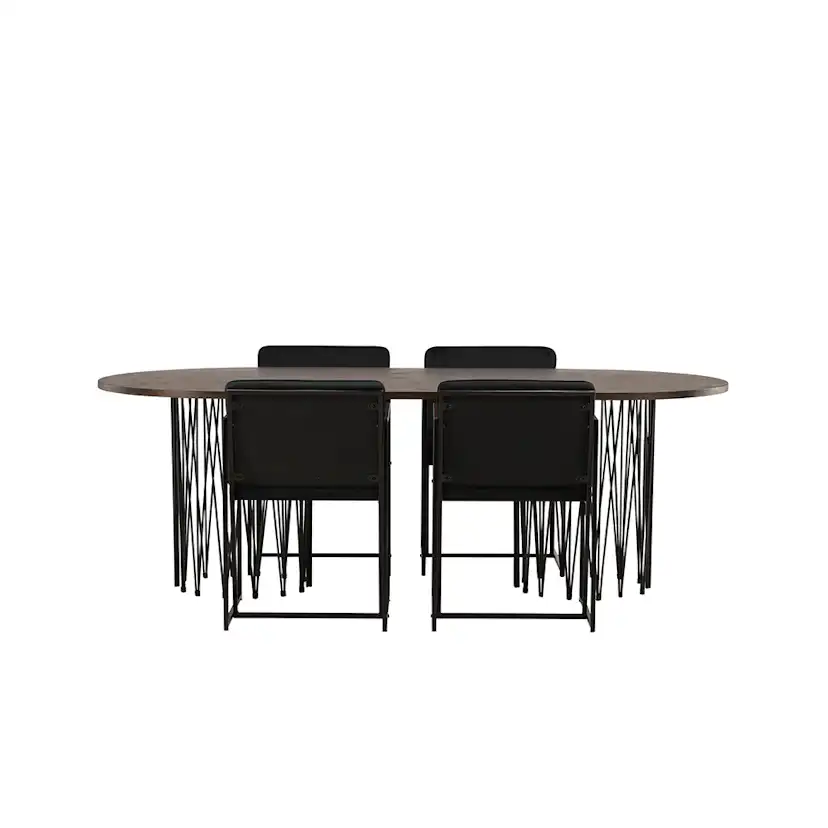 Matgrupp furniture/fashion Stone Oval med 4 Richmond Stolar