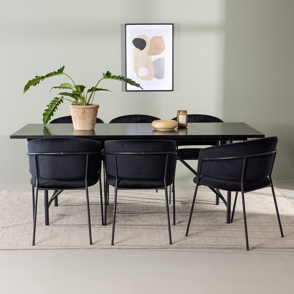 Matgrupp Venture Home Astrid med 6 Selma Stolar