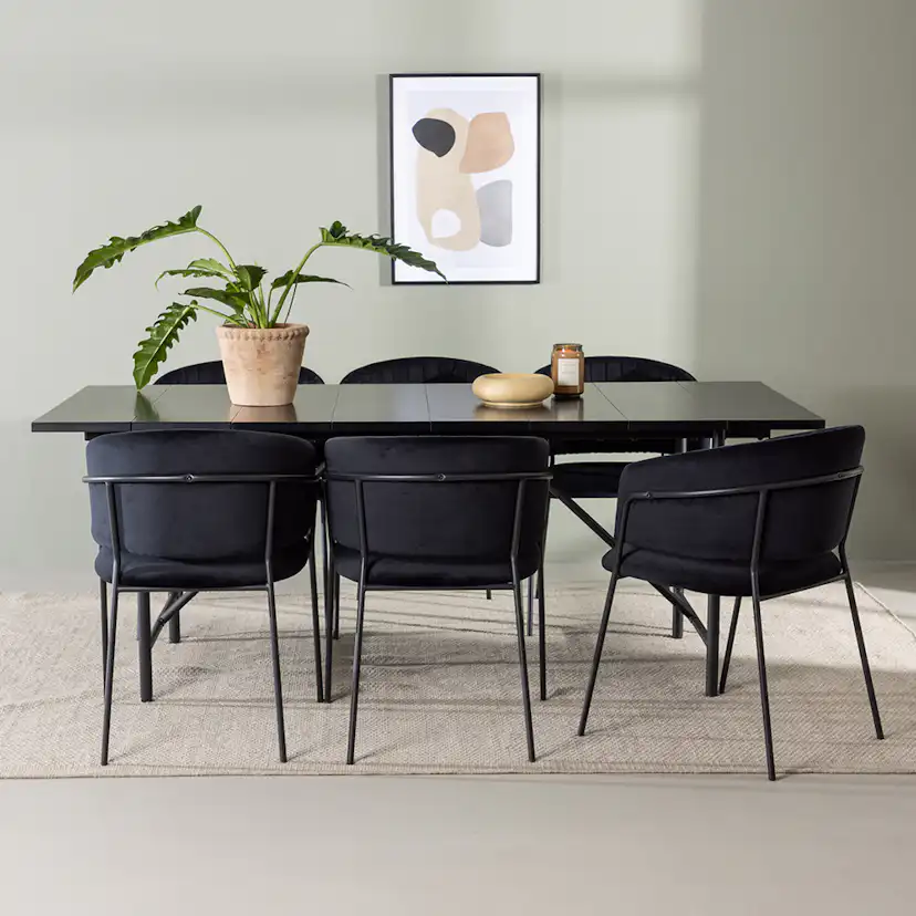 Matgrupp Venture Home Astrid med 6 Selma Stolar