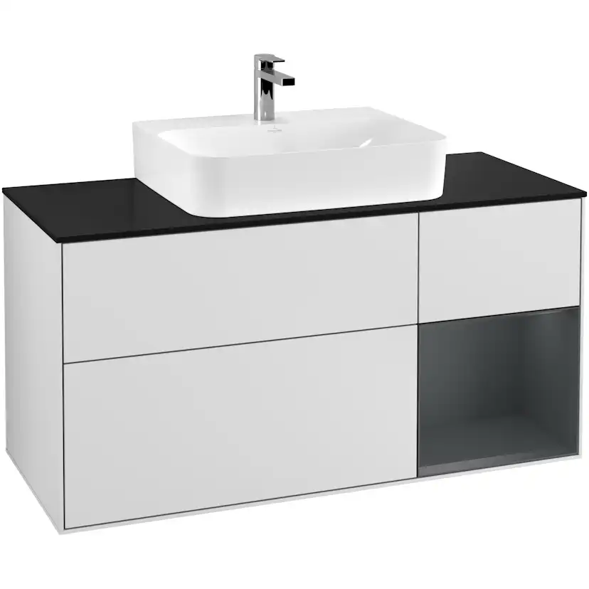 Tvättställsskåp Villeroy & Boch Finion med 3 Lådor Hylla och Bänkskiva för Centrerat Tvättställ